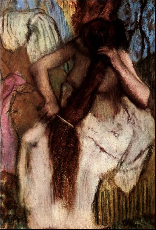 Edgar Degas Seated Woman Combing her Hair France oil painting art